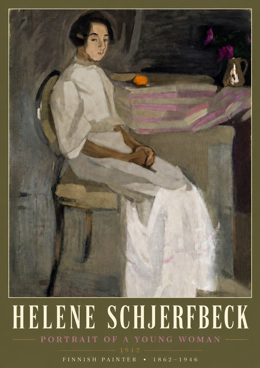 Helene Schjerfbeck Portrait of a Young Woman No3 - Póster