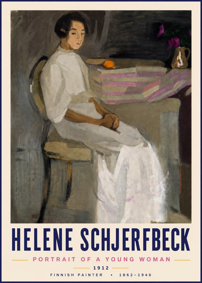 Helene Schjerfbeck Portrait of a Young Woman No4 - Póster
