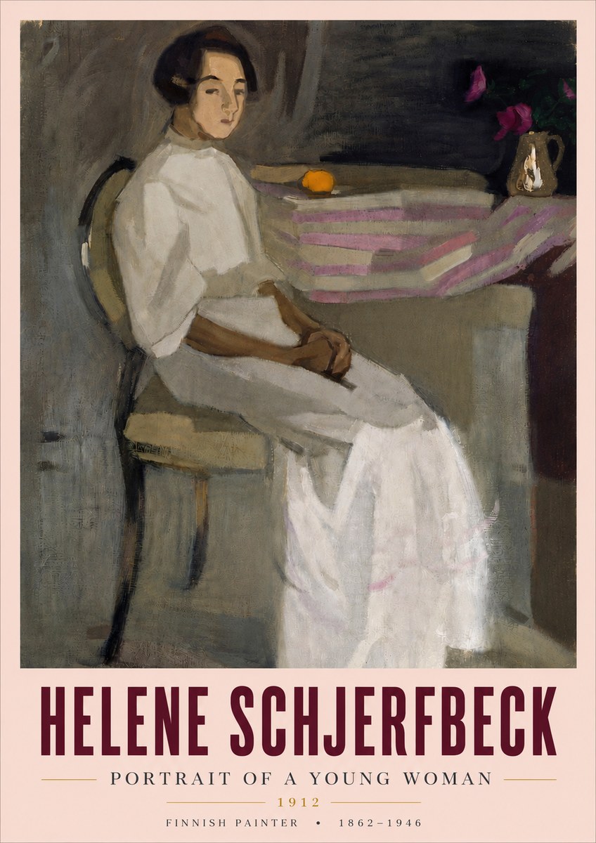 Helene Schjerfbeck Portrait of a Young Woman No5 - Póster