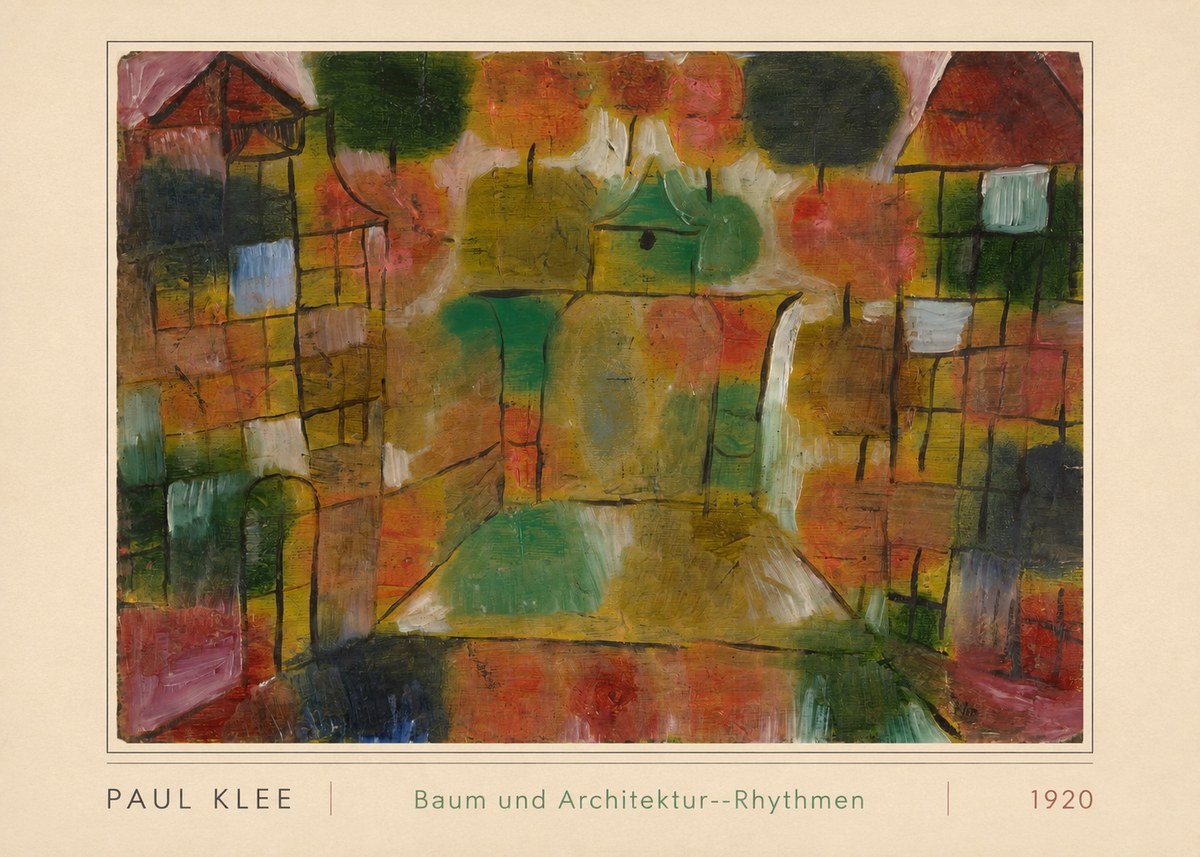 Paul Klee Baum Und Architektur--rhythmen No3 - Póster
