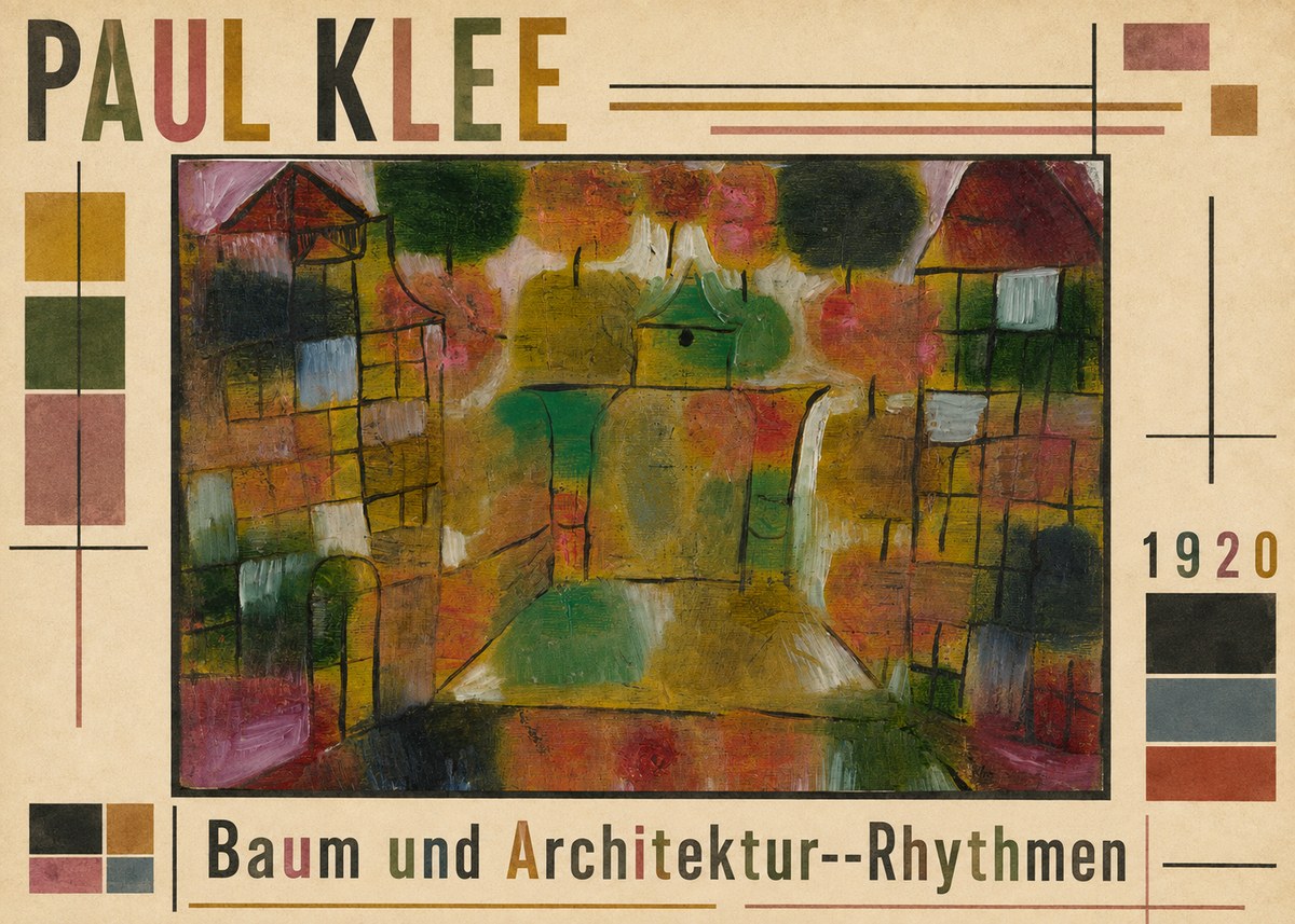 Paul Klee Baum Und Architektur--rhythmen No5 - Póster