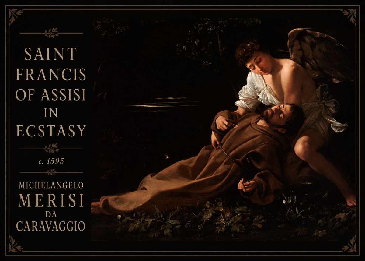 Michelangelo Merisi da Caravaggio Saint Francis of Assisi in Ecstasy No4 - Póster