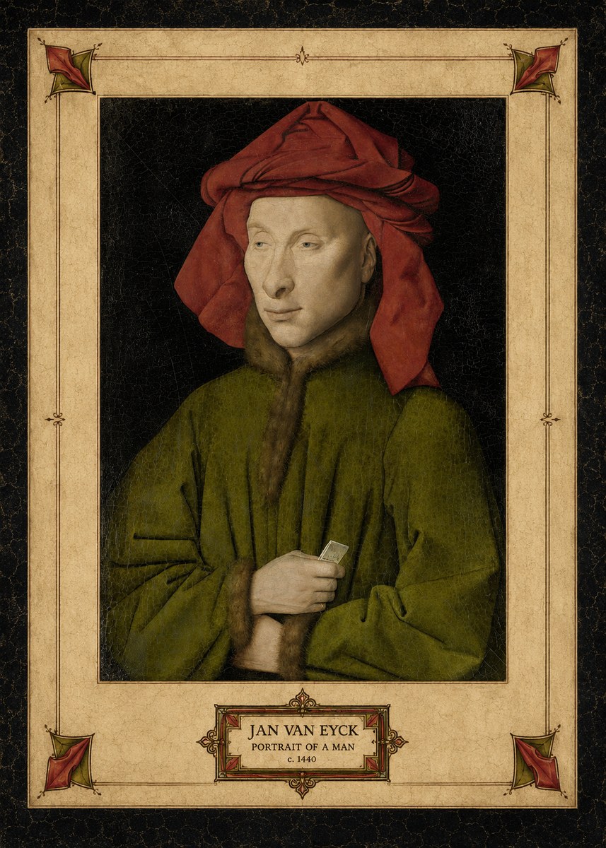Jan van Eyck Portrait of a Man I No3 - Póster