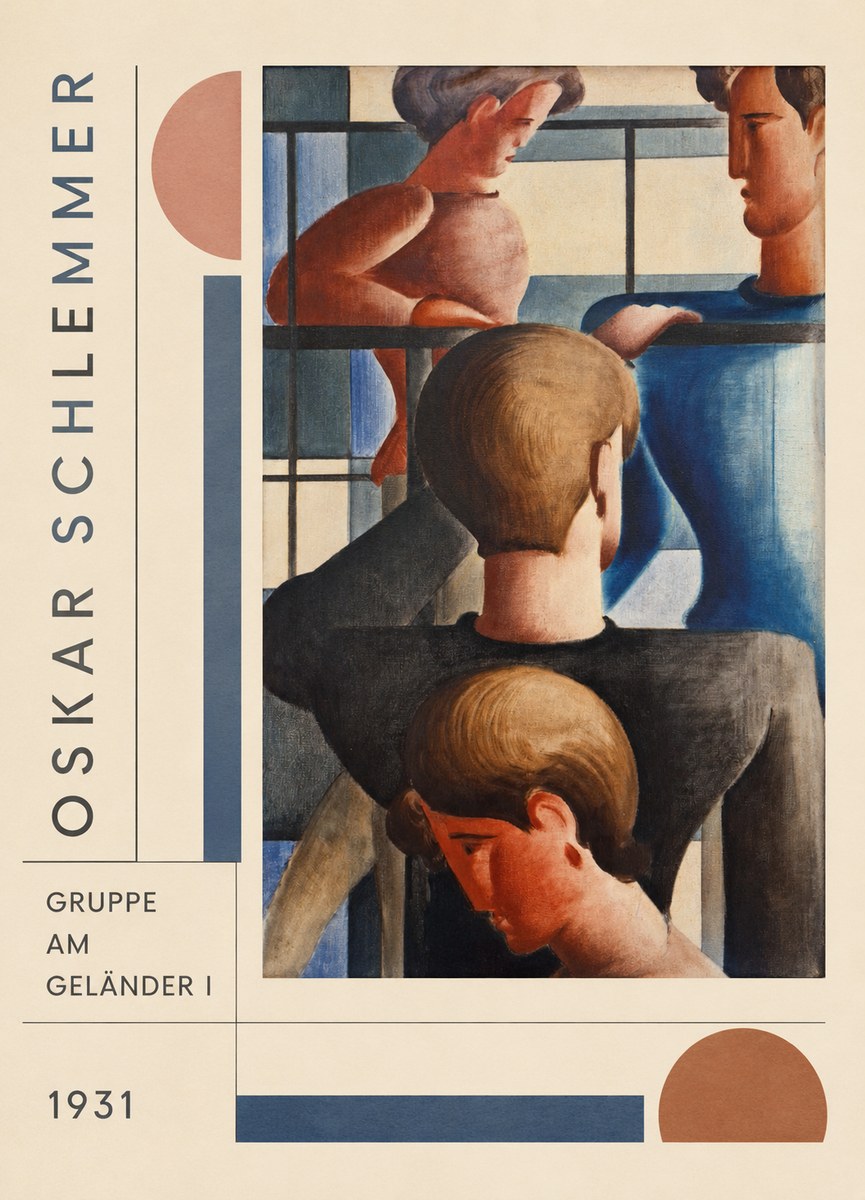 Oskar Schlemmer Gruppe Am Geländer I No2 - Póster
