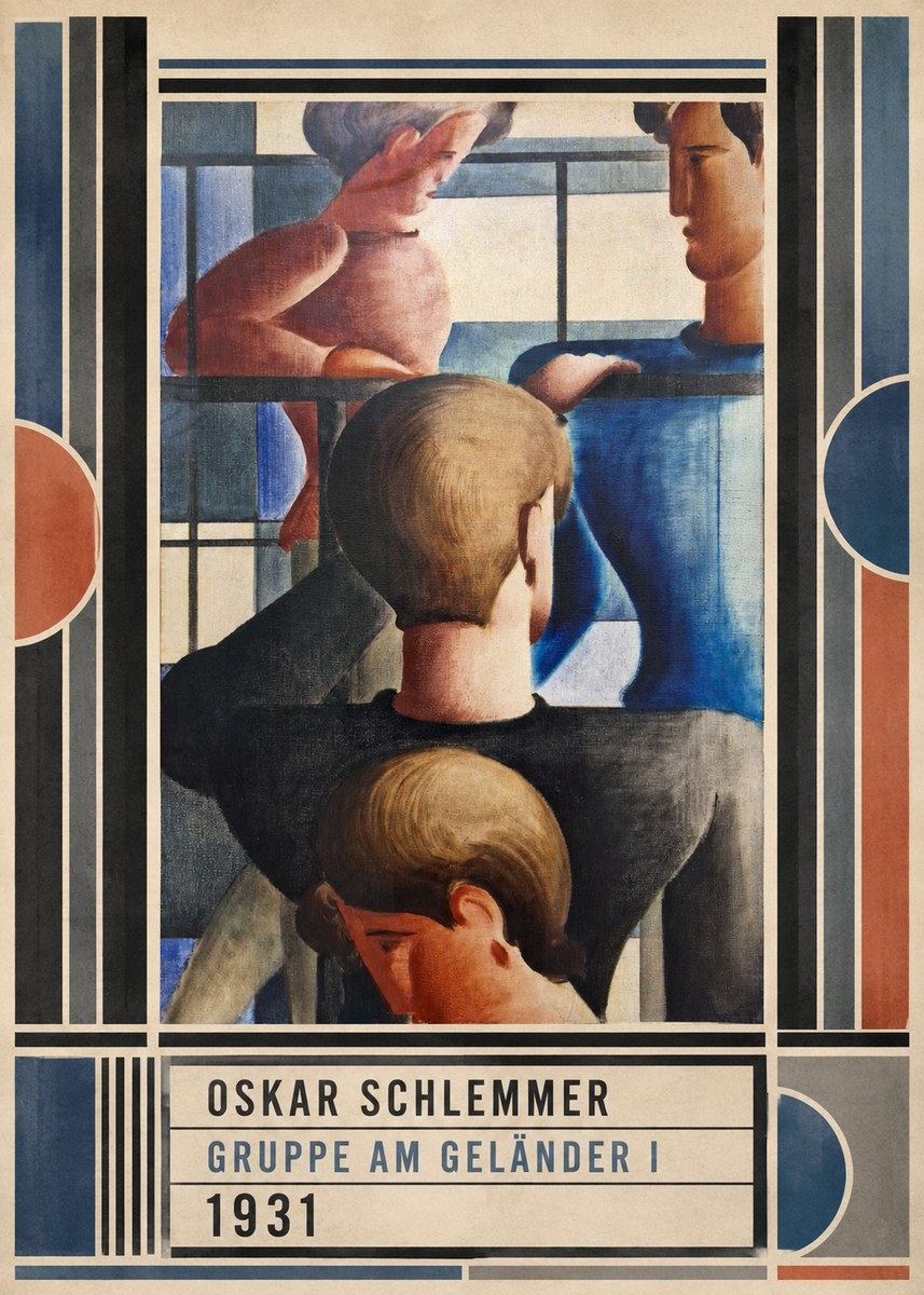 Oskar Schlemmer Gruppe Am Geländer I No5 - Póster