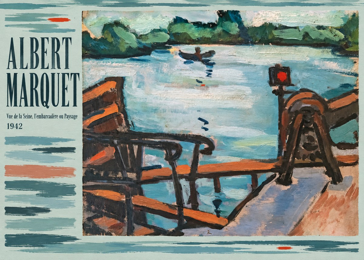 Albert Marquet Vue De La Seine, L'embarcadère Ou Paysage No3 - Póster