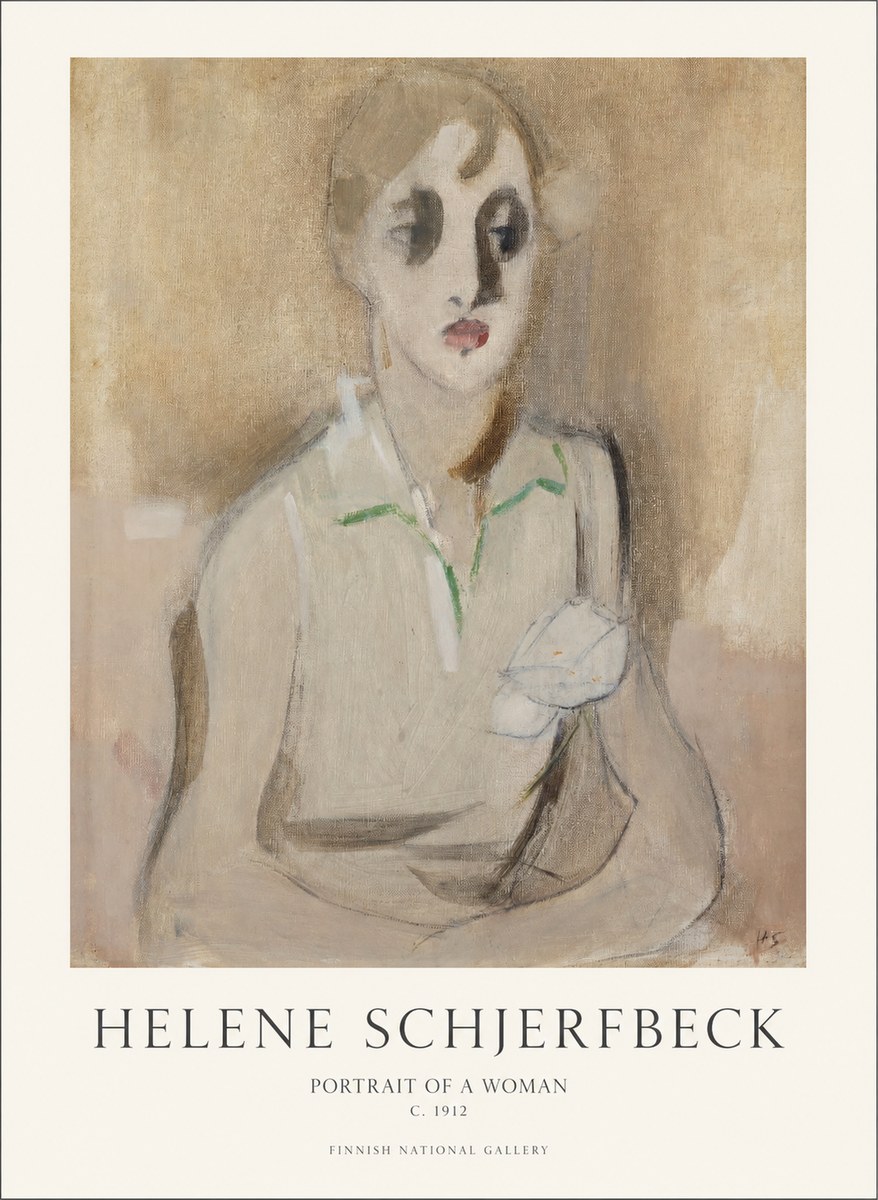 Helene Schjerfbeck Portrait of a Woman I No1 - Póster