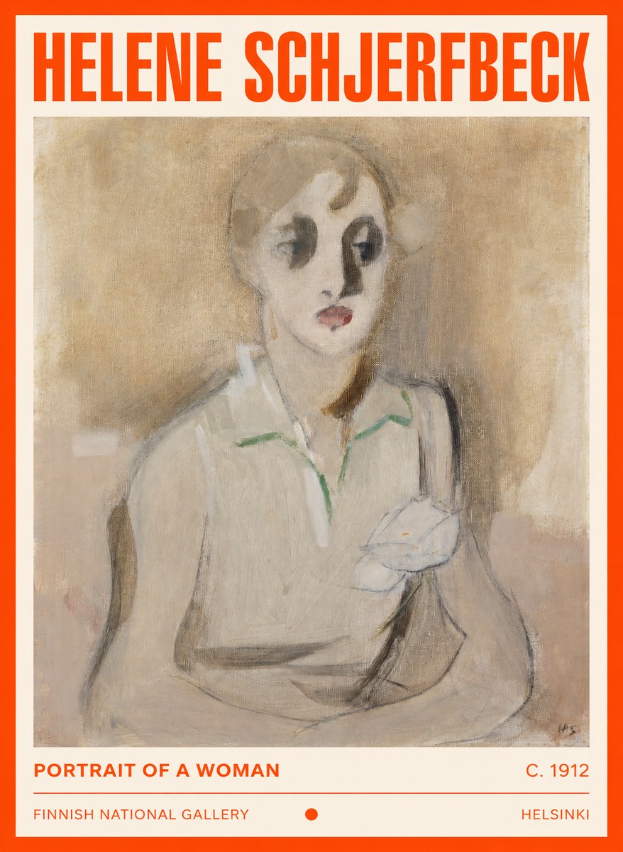 Helene Schjerfbeck Portrait of a Woman I No2 - Póster