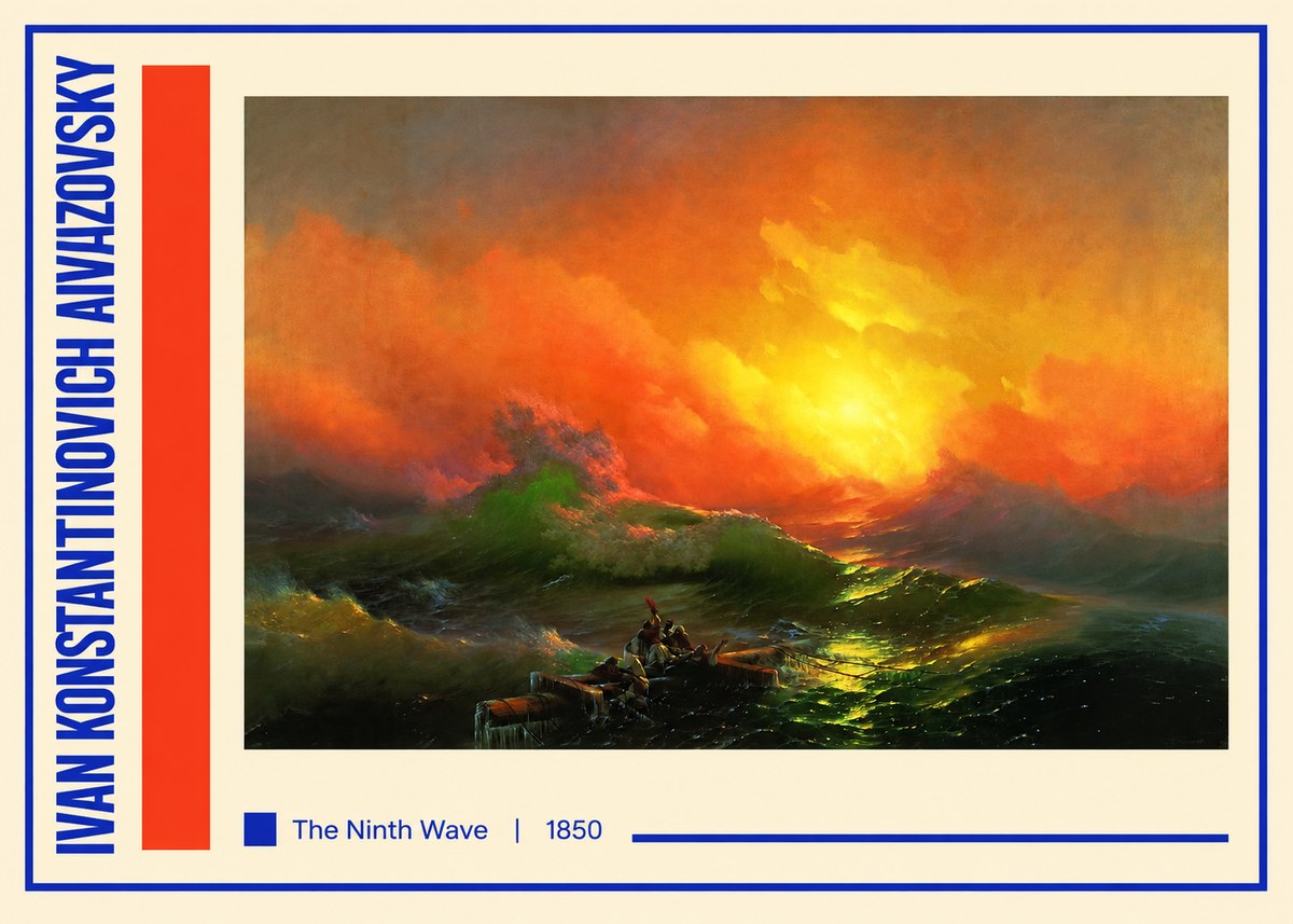 Ivan Konstantinovich Aivazovsky The Ninth Wave I No2 - Póster