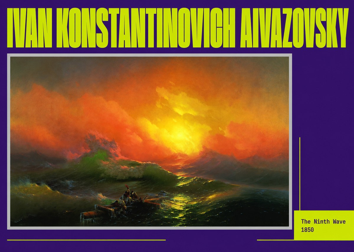 Ivan Konstantinovich Aivazovsky The Ninth Wave I No6 - Póster