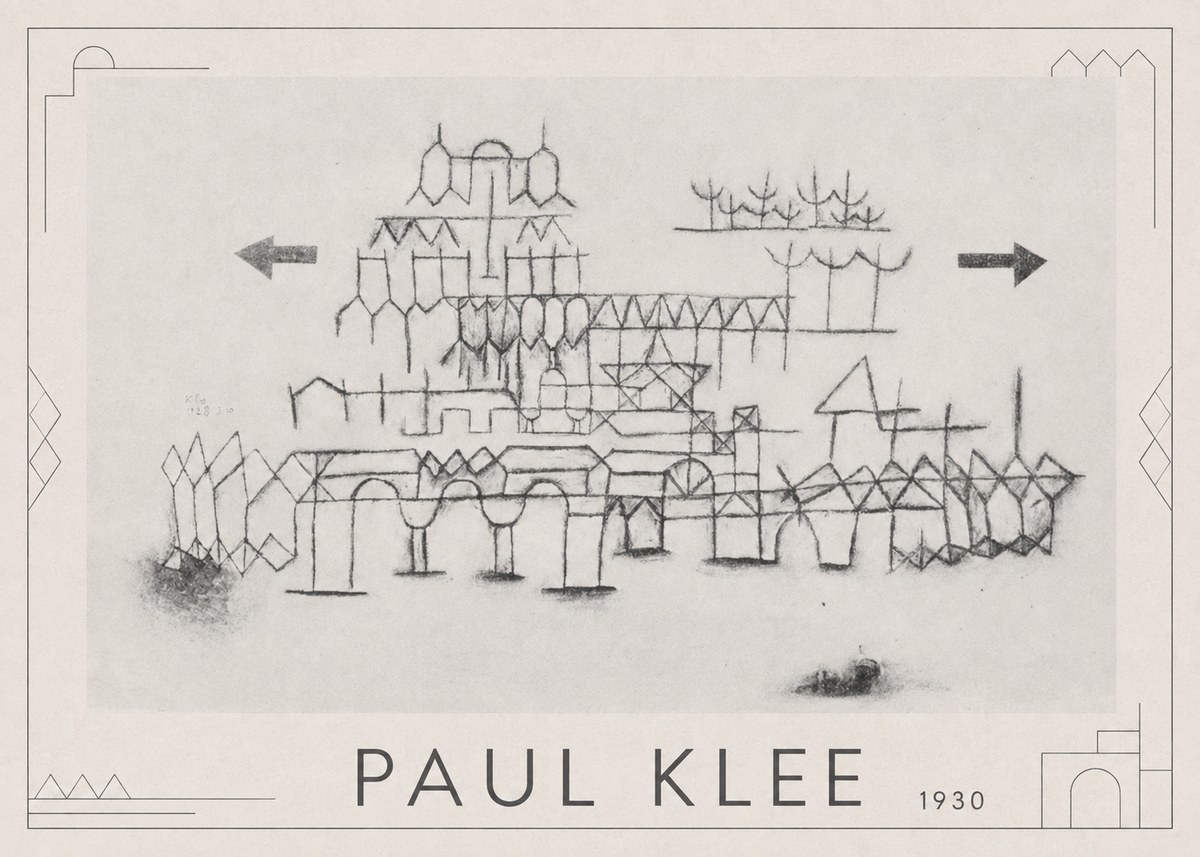 Paul Klee Architektur No1 - Póster