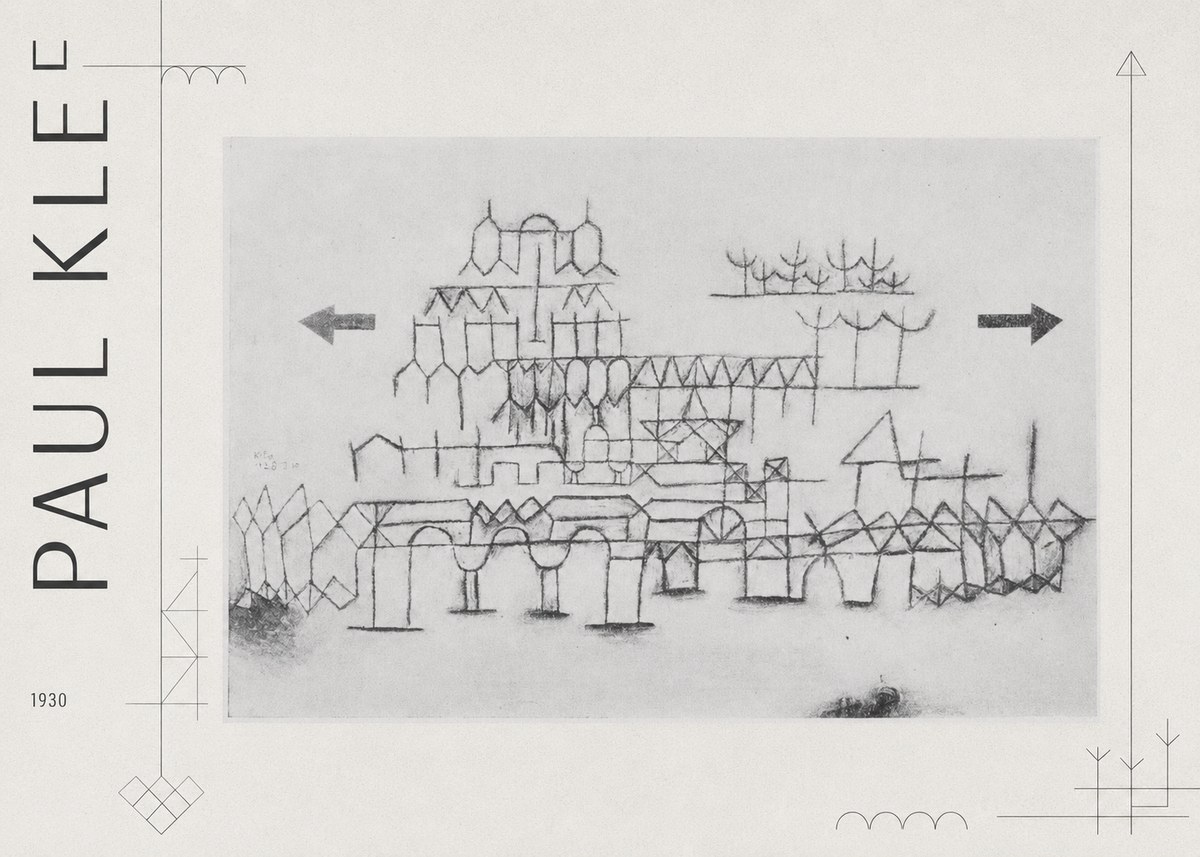 Paul Klee Architektur No3 - Póster