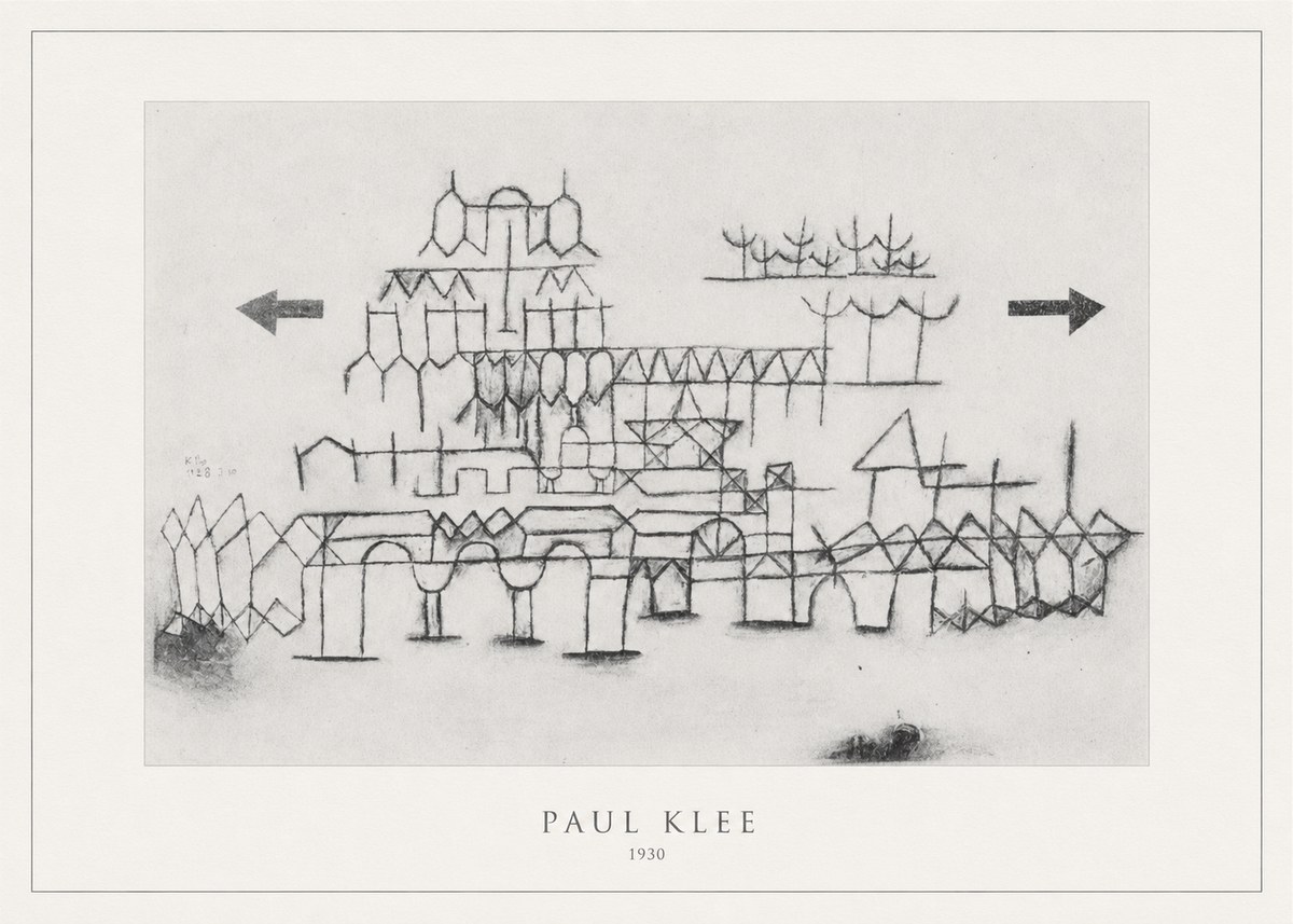 Paul Klee Architektur No4 - Póster