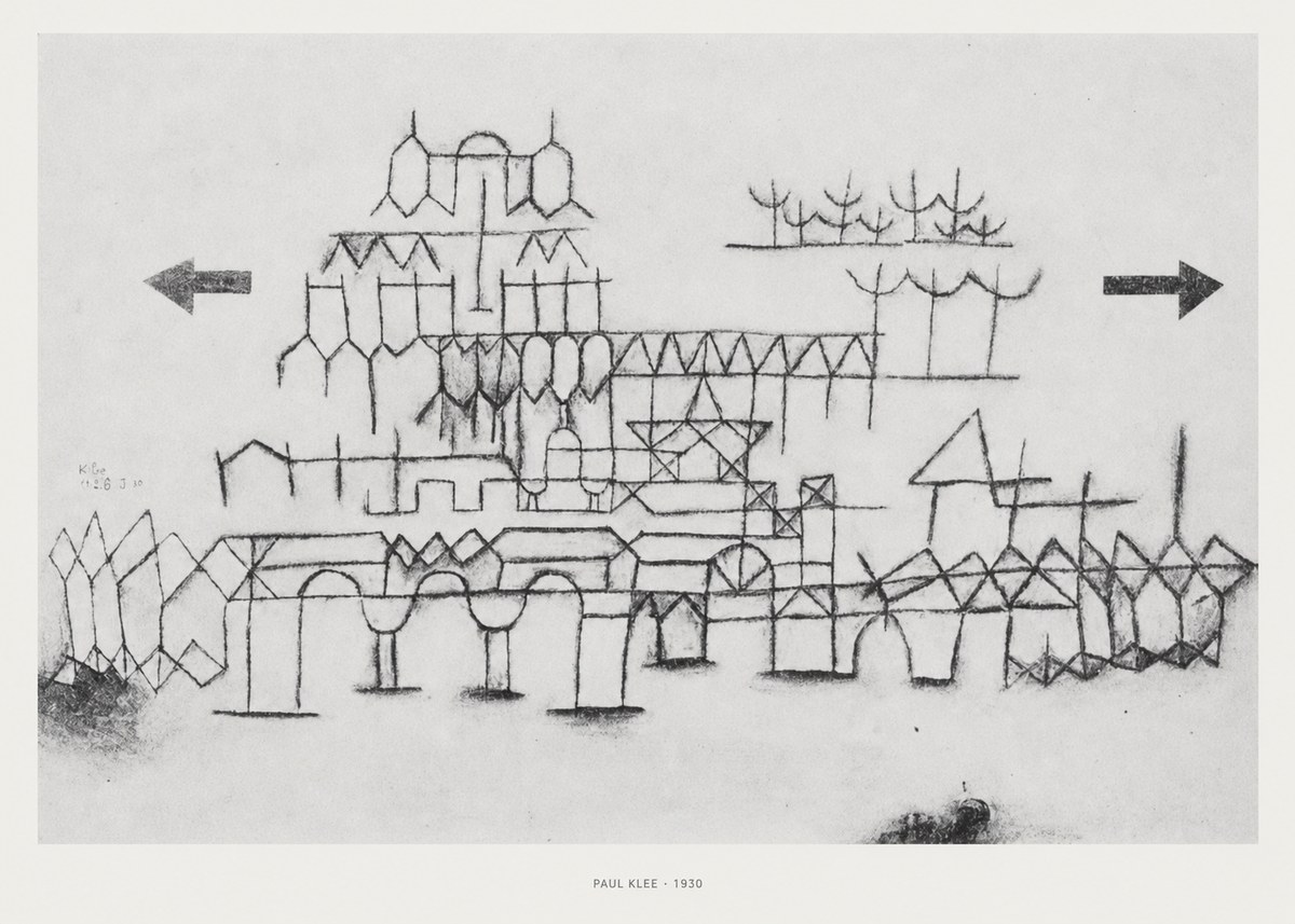 Paul Klee Architektur No5 - Póster