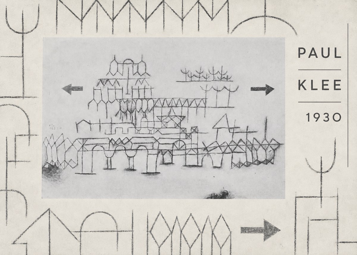 Paul Klee Architektur No6 - Póster