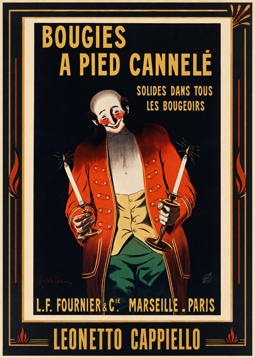 Leonetto Cappiello Bougies a Pied Cannelé No1 - Póster