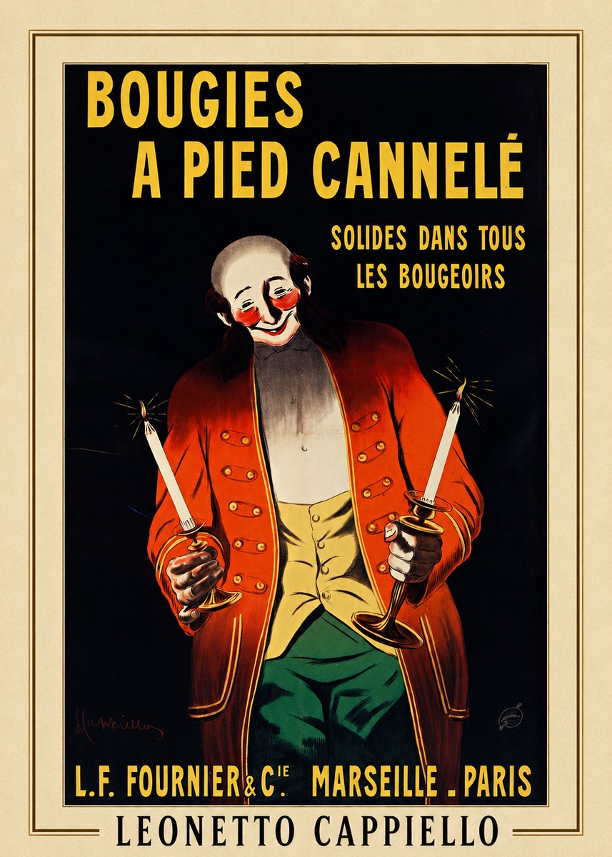 Leonetto Cappiello Bougies a Pied Cannelé No3 - Póster