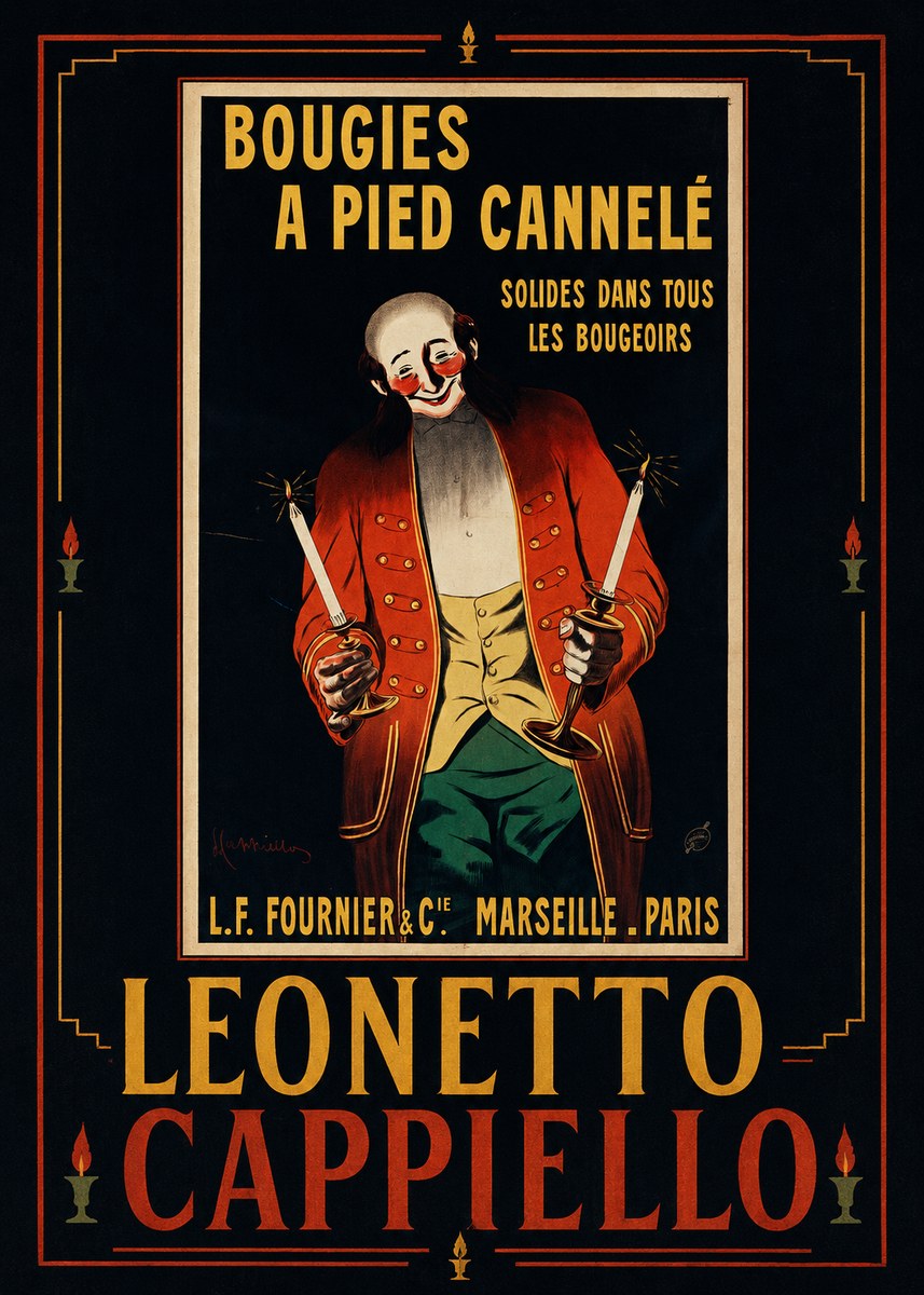 Leonetto Cappiello Bougies a Pied Cannelé No5 - Póster