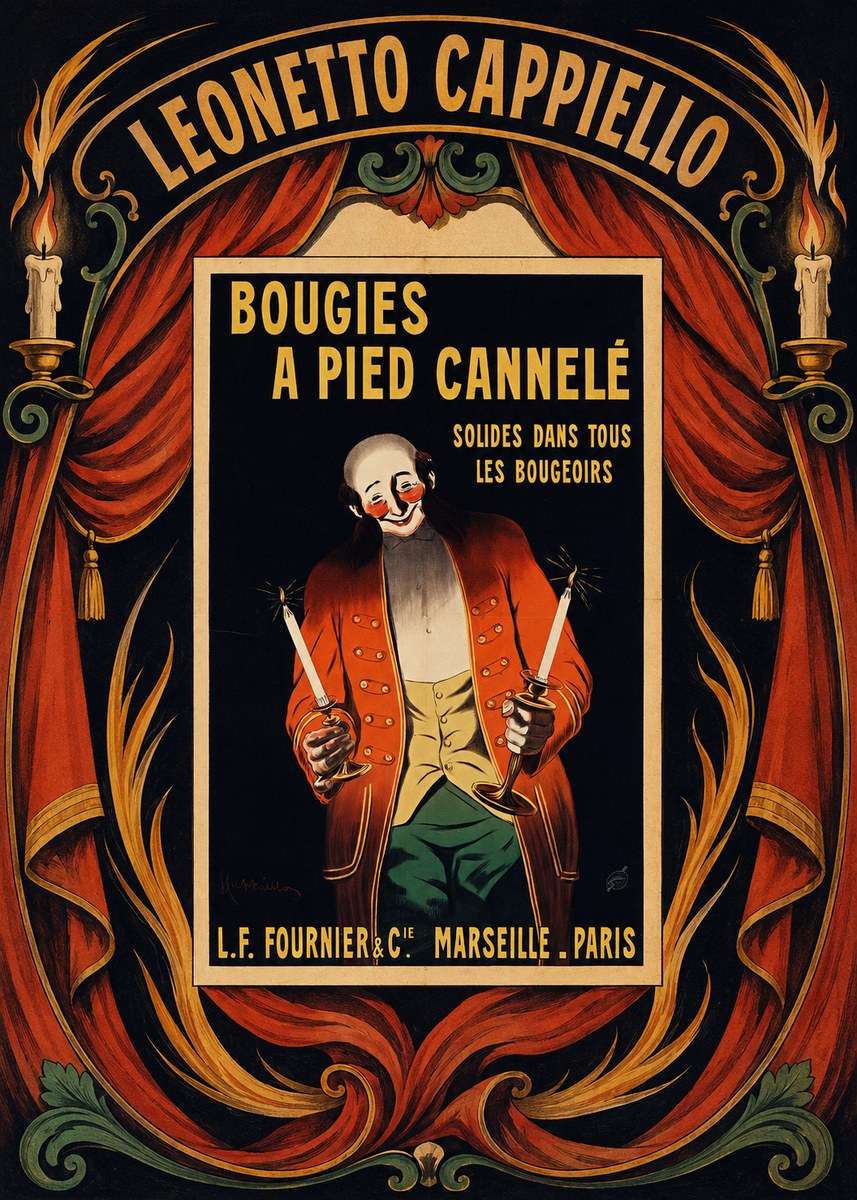 Leonetto Cappiello Bougies a Pied Cannelé No6 - Póster