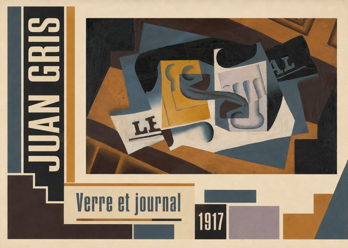 Juan Gris Verre Et Journal No2 - Póster