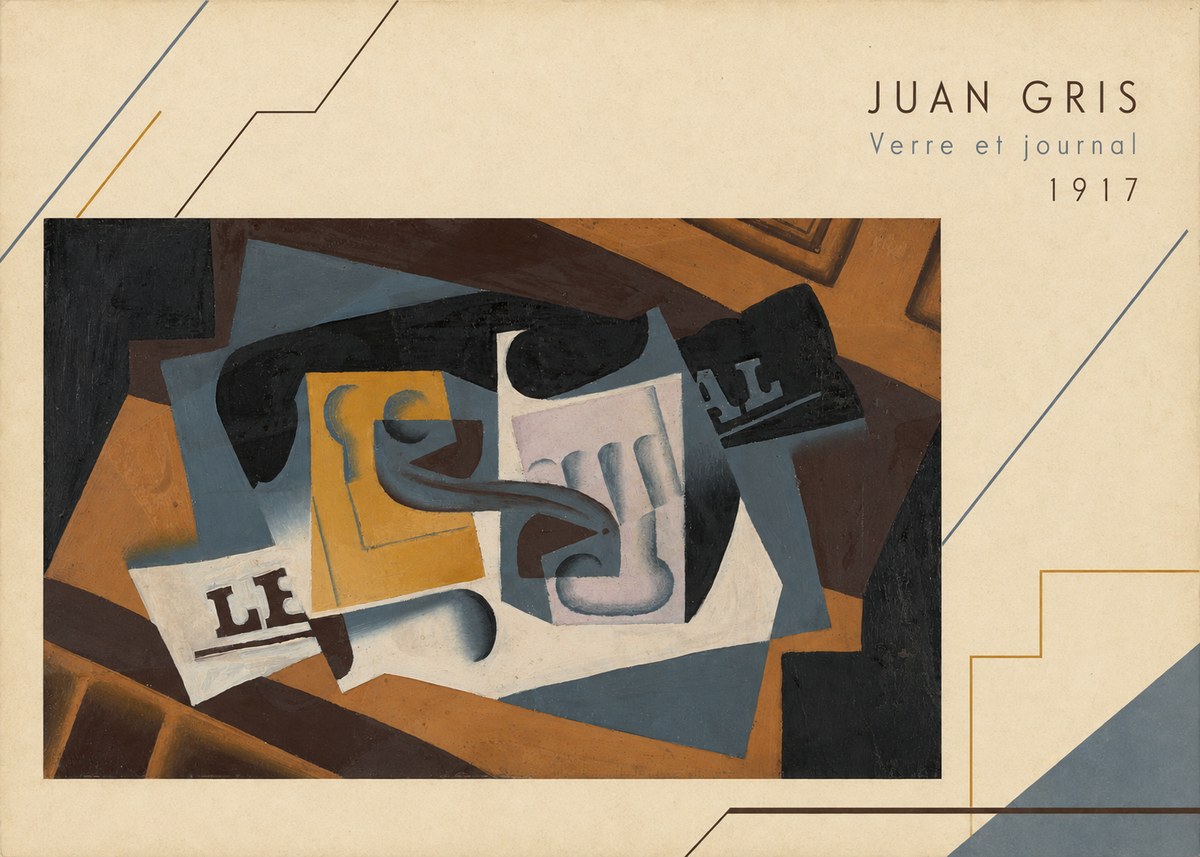 Juan Gris Verre Et Journal No3 - Póster
