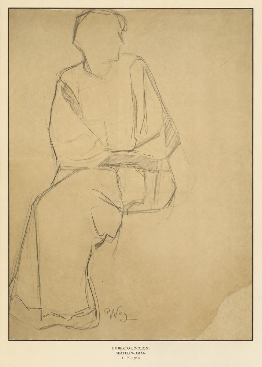 Umberto Boccioni Seated Woman No5 - Póster