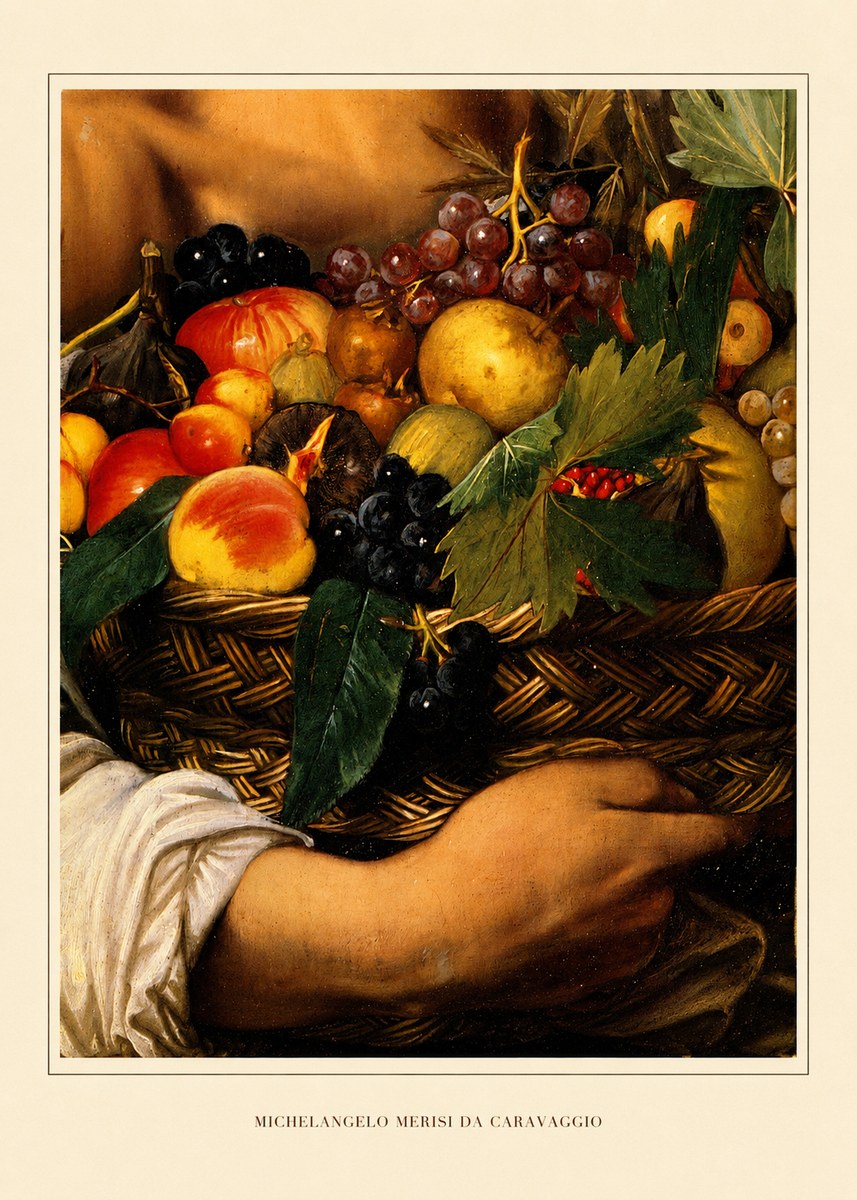 Michelangelo Merisi da Caravaggio Basket of Fruit No6 - Póster