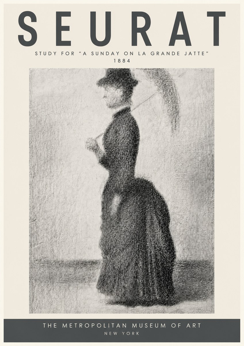 Seurat Study for "a Sunday on La Grande Jatte" No5 - Póster