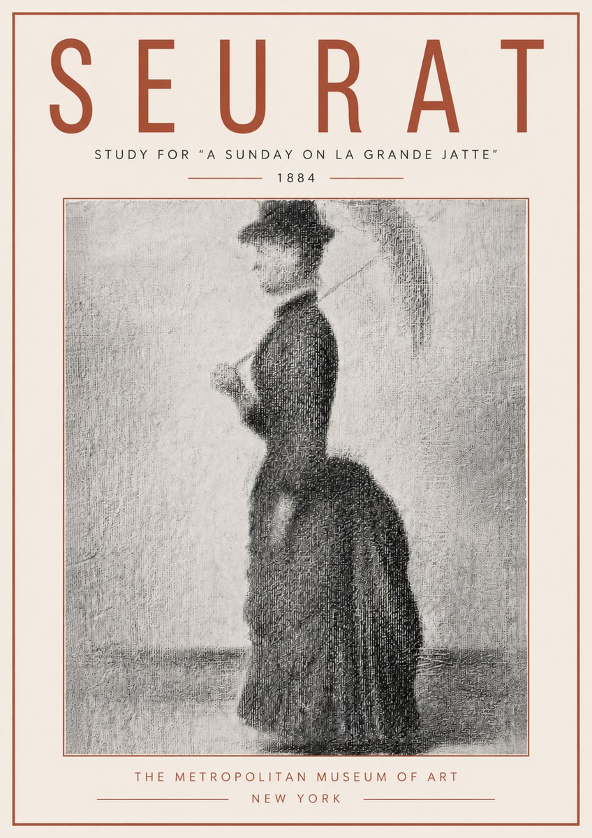 Seurat Study for "a Sunday on La Grande Jatte" No6 - Póster