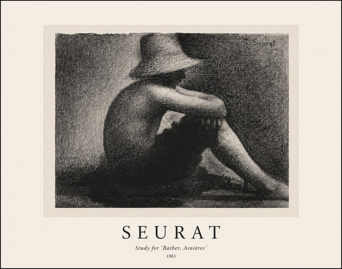 Seurat Study for 'Bather, Asnières' No1 - Póster