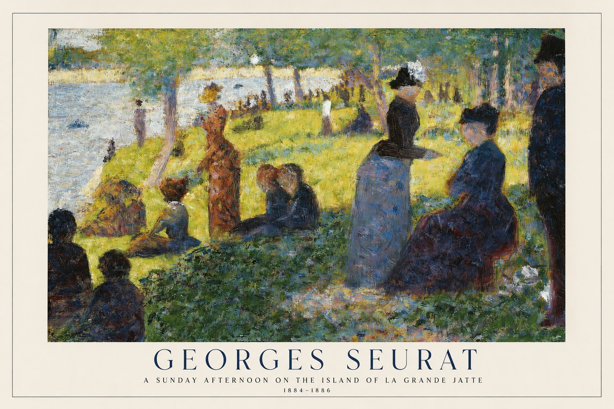 Seurat A Sunday Afternoon on the Island of La Grande Jatte I No1 - Póster