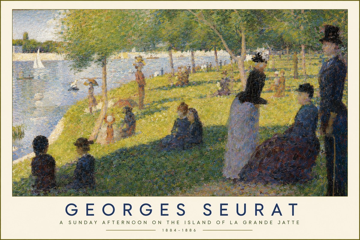 Seurat A Sunday Afternoon on the Island of La Grande Jatte I No2 - Póster