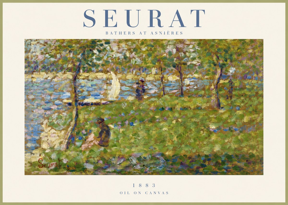 Seurat Bathers at Asnières I No3 - Póster