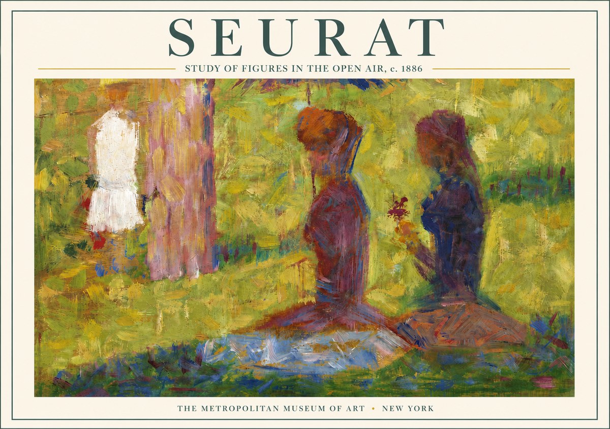 Seurat Study of Figures in the Open Air, C. 1886 No3 - Póster