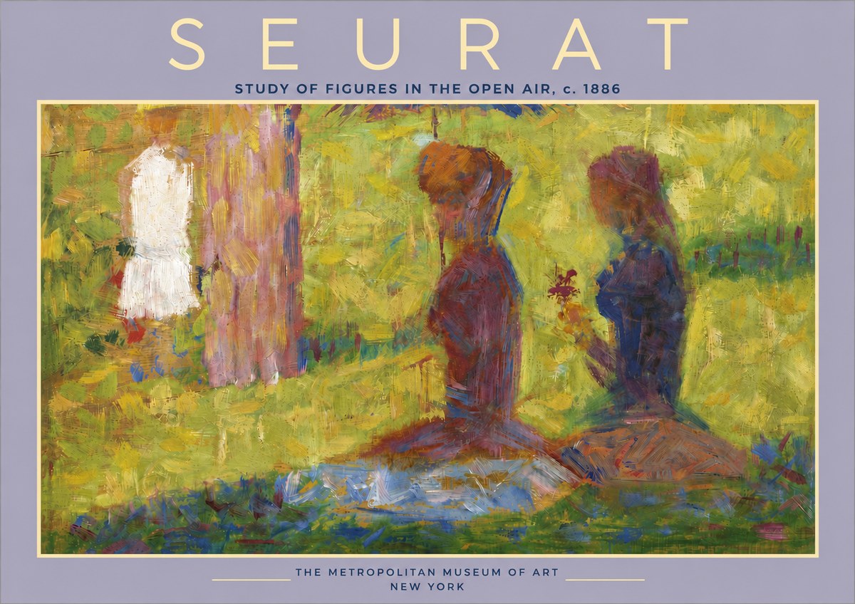 Seurat Study of Figures in the Open Air, C. 1886 No4 - Póster