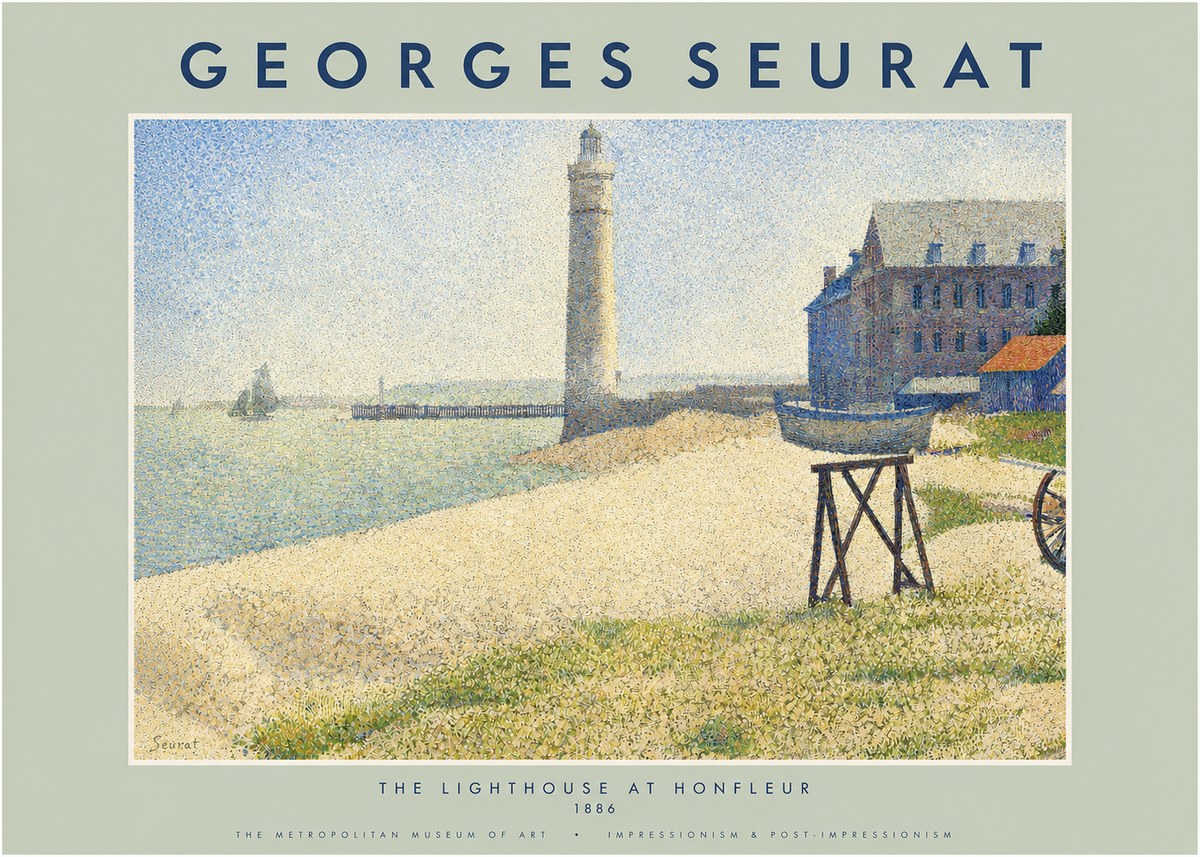 Seurat The Lighthouse at Honfleur No2 - Póster