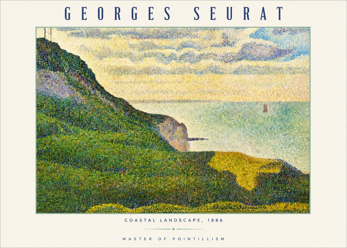 Seurat Coastal Landscape, 1886 No3 - Póster