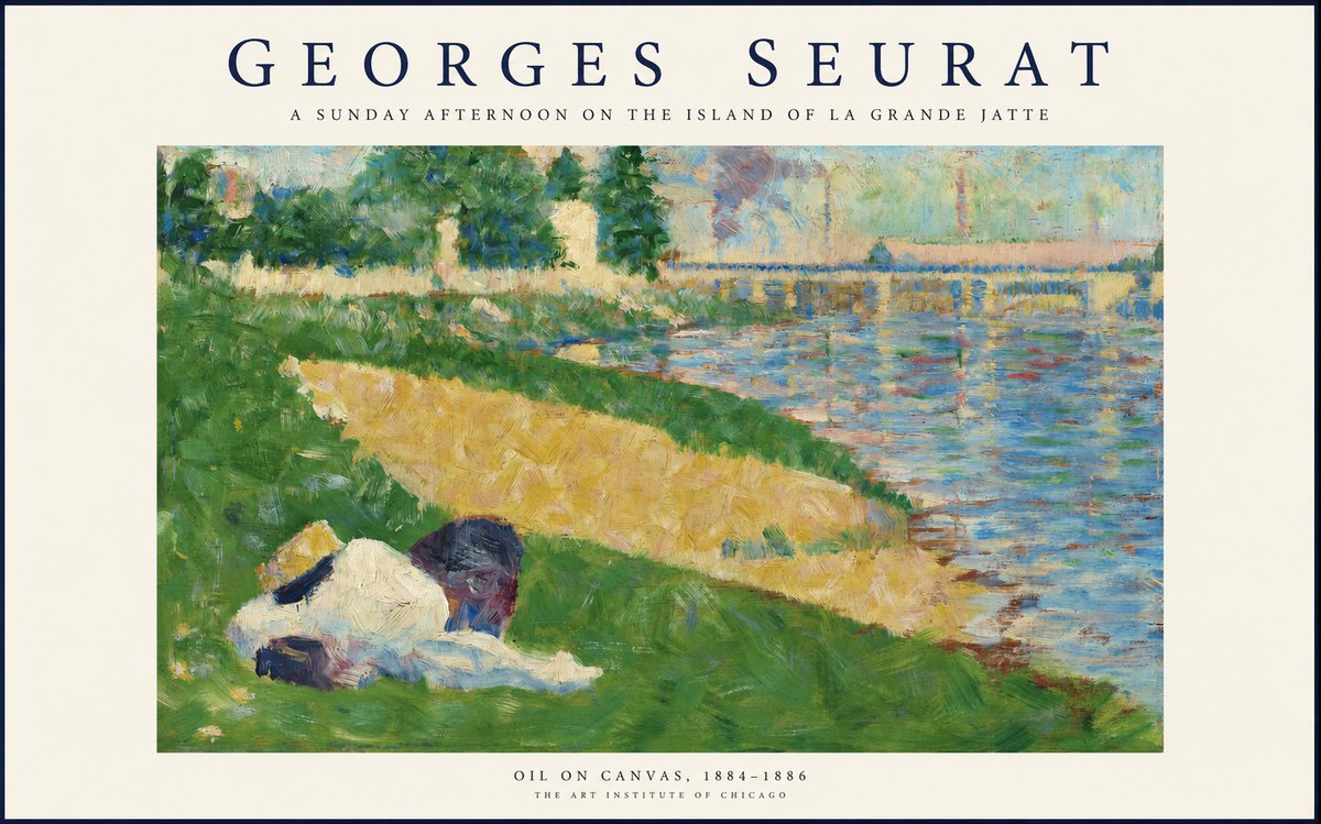 Seurat A Sunday Afternoon on the Island of La Grande Jatte II No1 - Póster