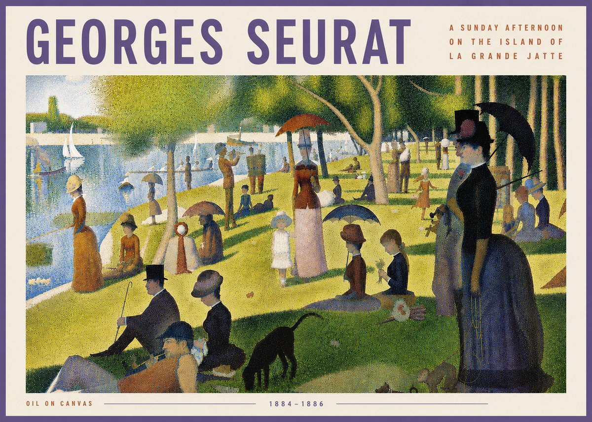 Seurat A Sunday Afternoon on the Island of La Grande Jatte III No6 - Póster