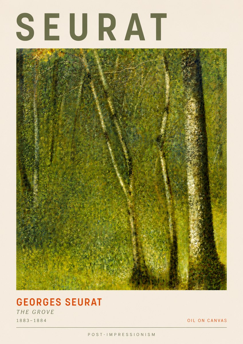 Seurat The Grove No5 - Póster