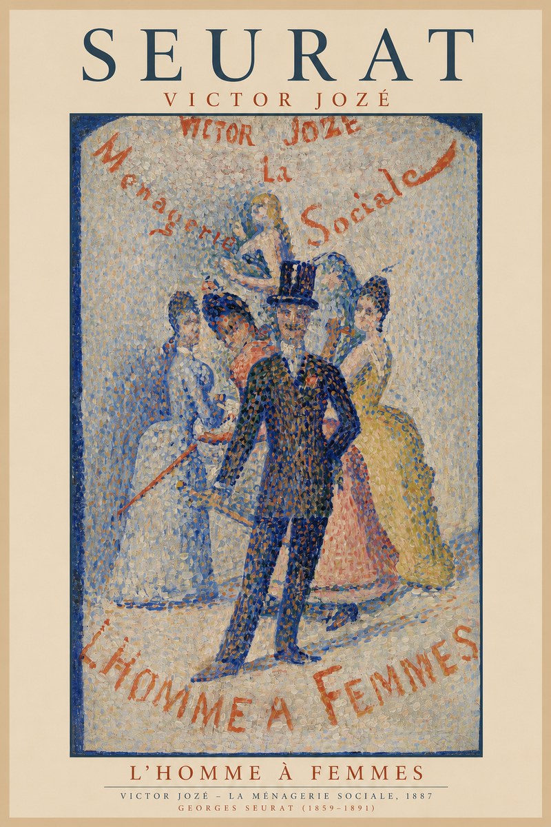 Seurat L'homme À Femmes No1 - Póster