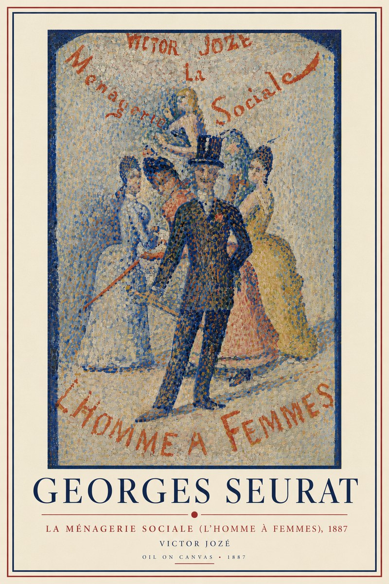 Seurat L'homme À Femmes No6 - Póster