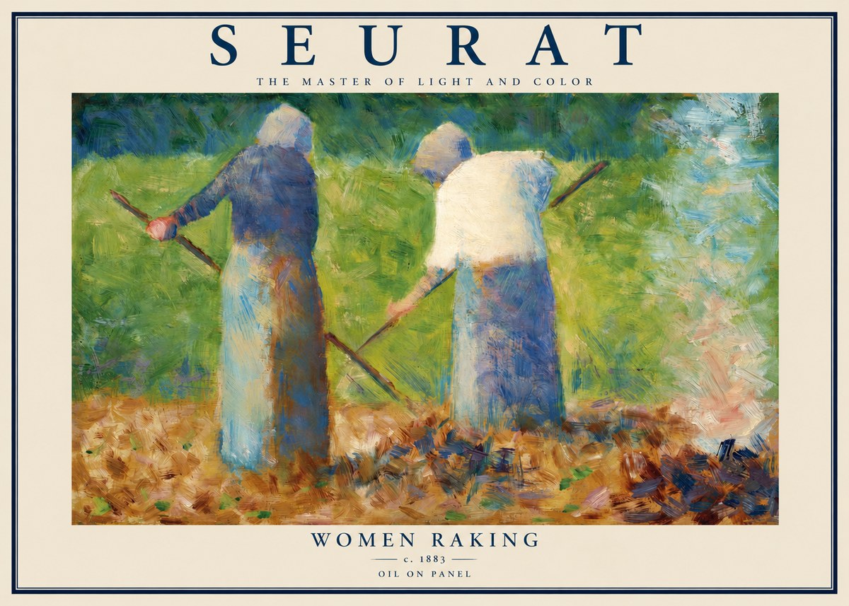 Seurat Women Raking No2 - Póster