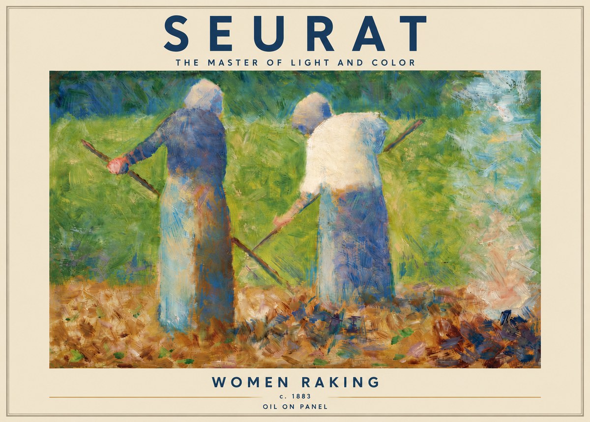 Seurat Women Raking No5 - Póster