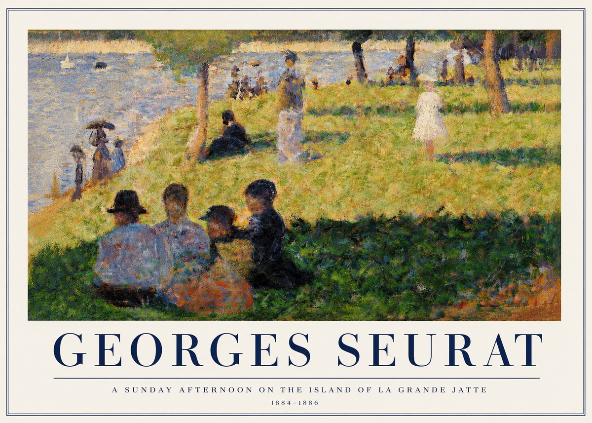 Seurat A Sunday Afternoon on the Island of La Grande Jatte IV No3 - Póster