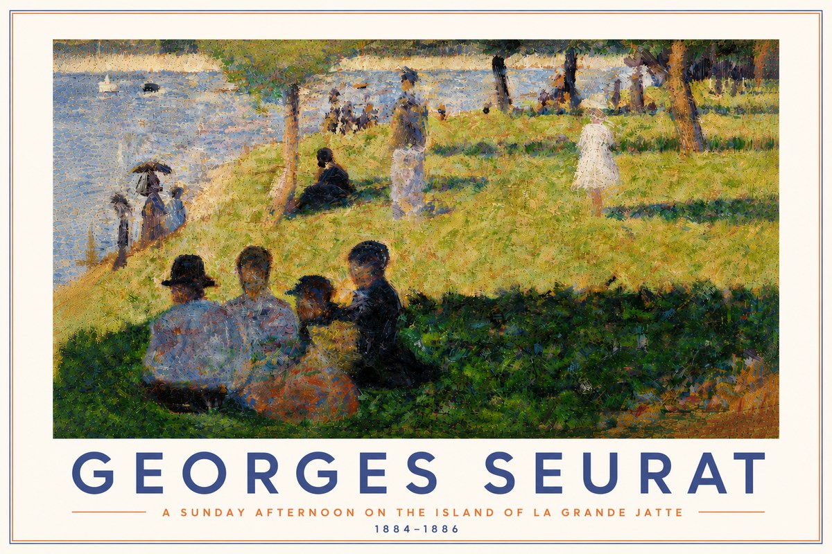 Seurat A Sunday Afternoon on the Island of La Grande Jatte IV No5 - Póster