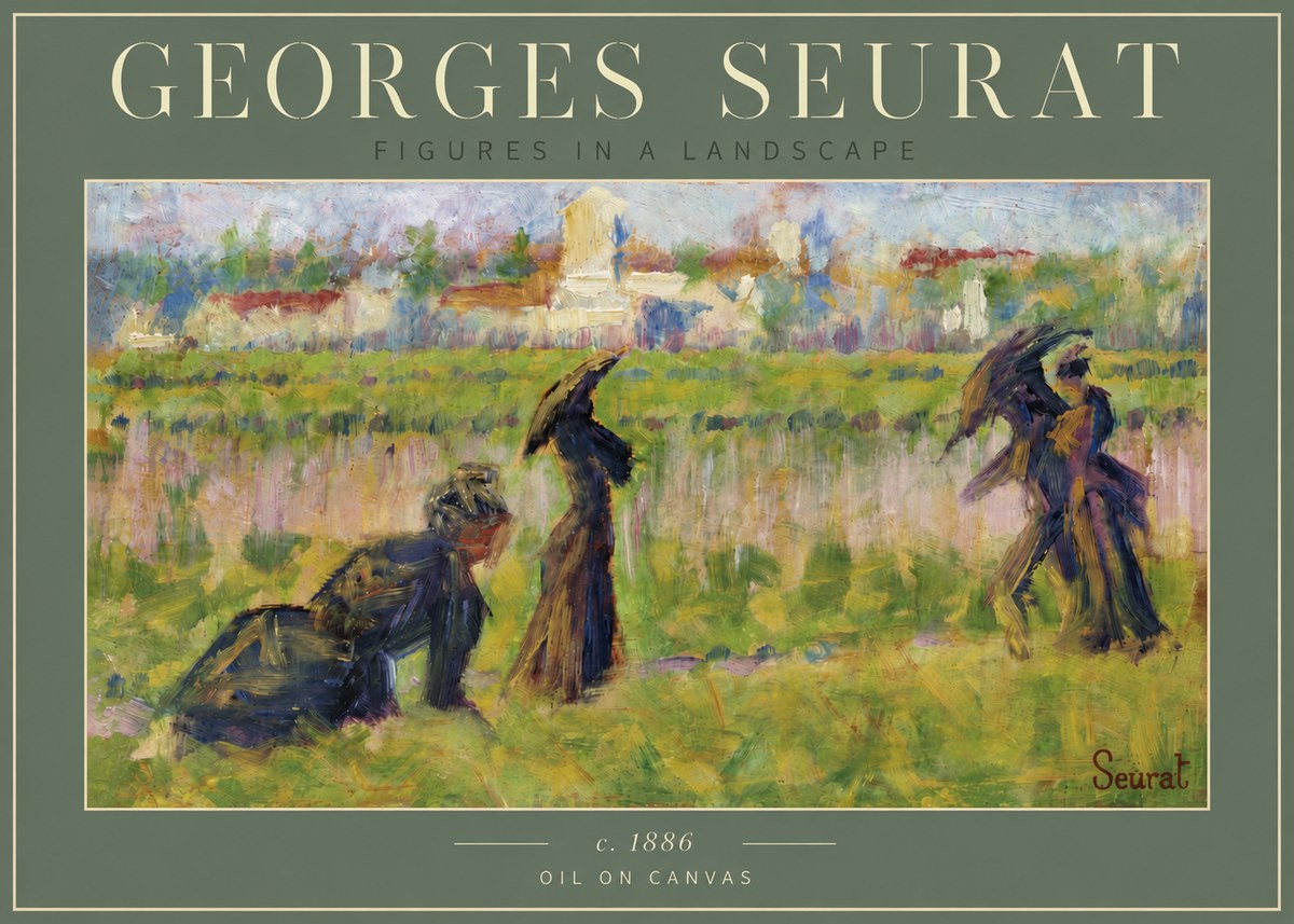 Seurat Figures in a Landscape No6 - Póster