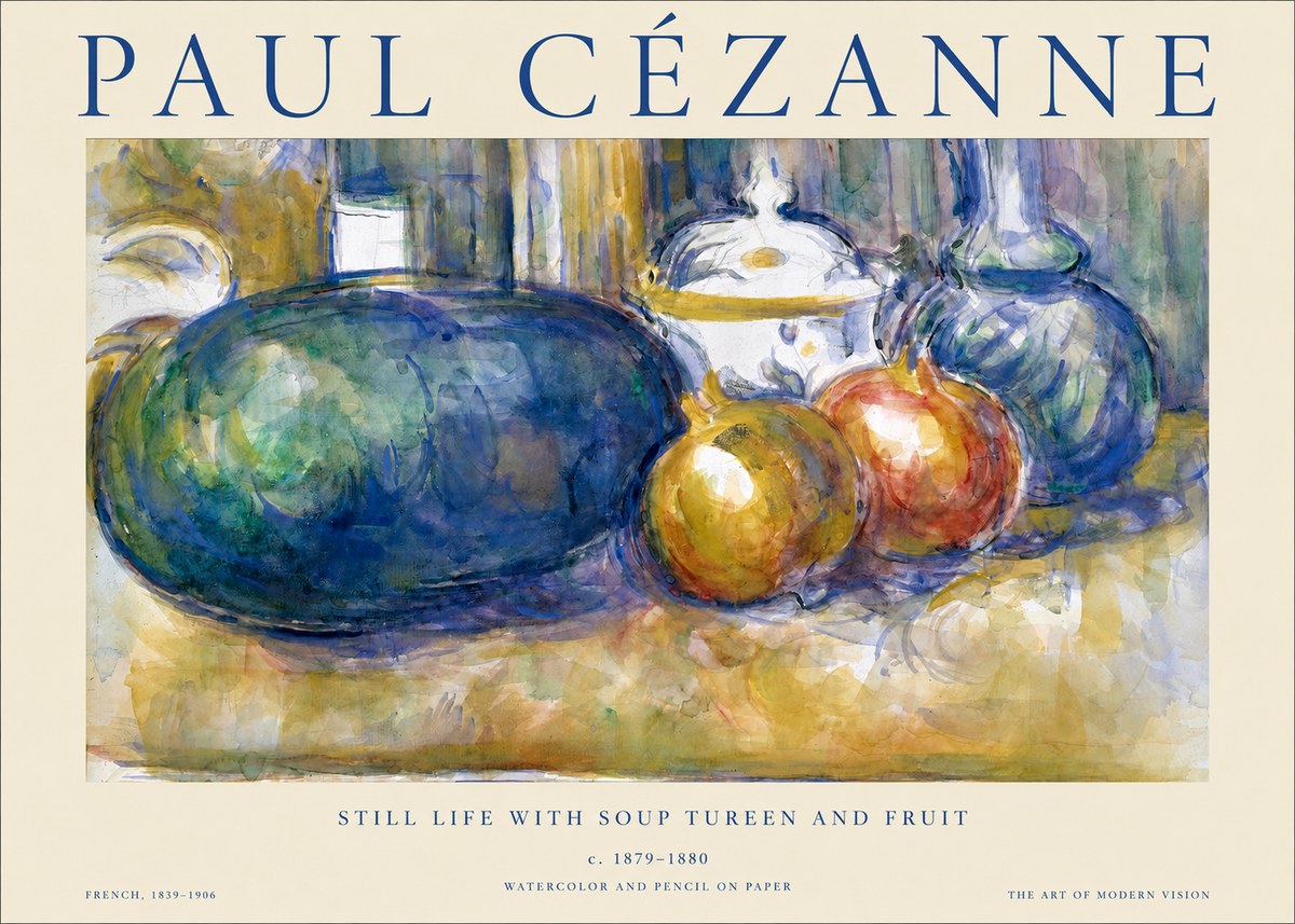 Paul Cézanne Still Life with Apples and Vessels No2 - Póster