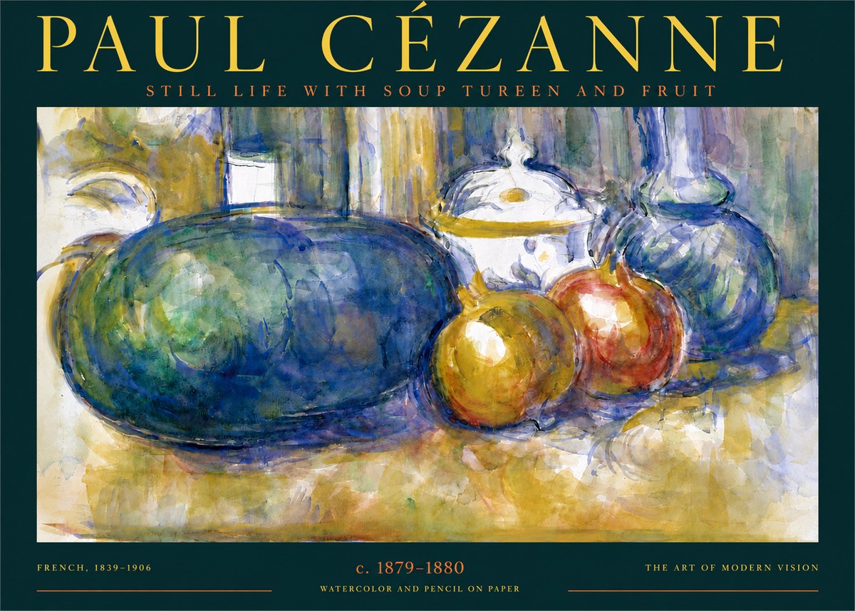 Paul Cézanne Still Life with Apples and Vessels No5 - Póster