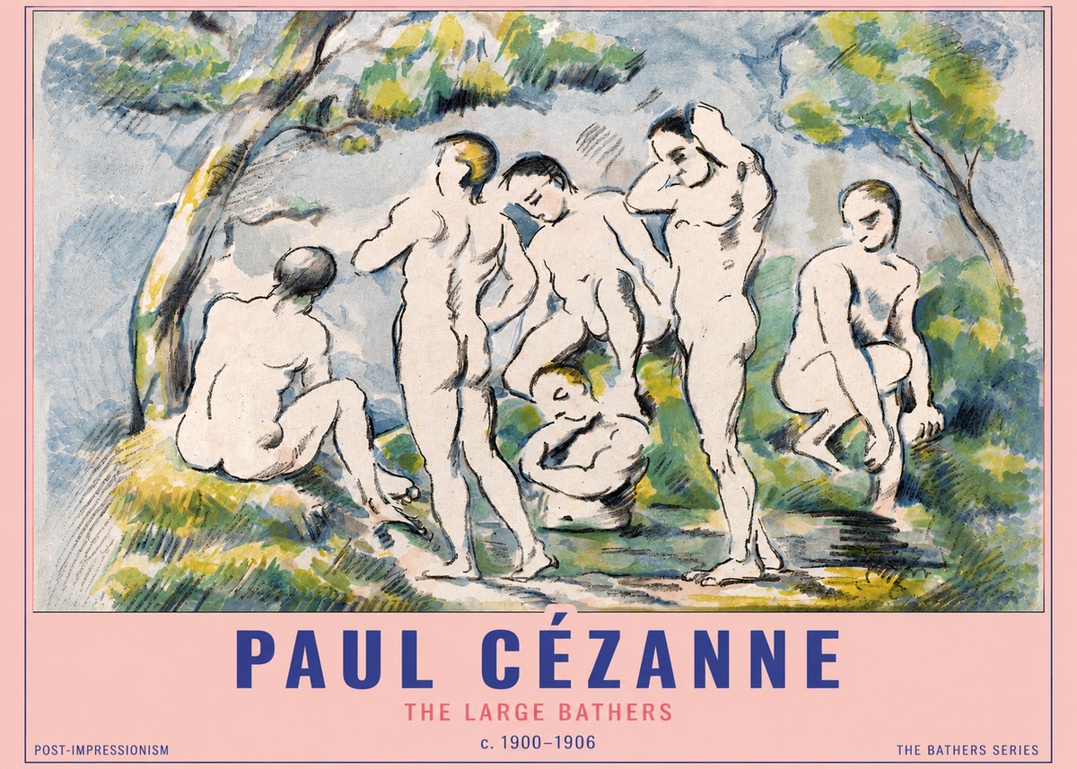 Paul Cézanne The Large Bathers I No3 - Póster